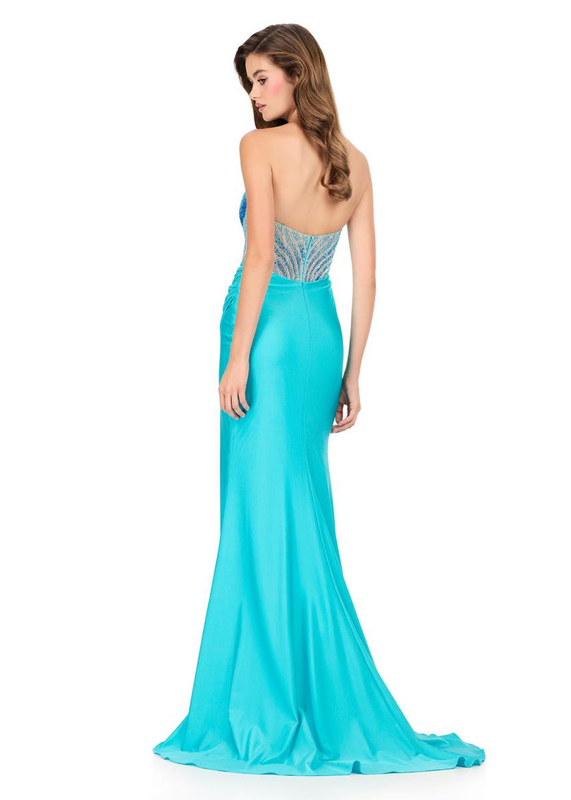 ASHLEYlauren Strapless Ice Queen Prom Dress 12197