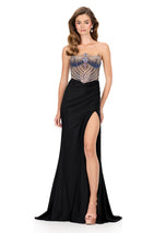 ASHLEYlauren Strapless Ice Queen Prom Dress 12197