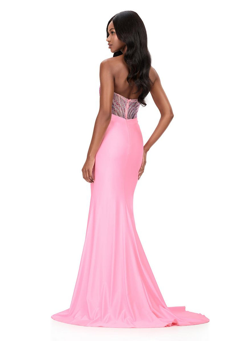 ASHLEYlauren Strapless Ice Queen Prom Dress 12197