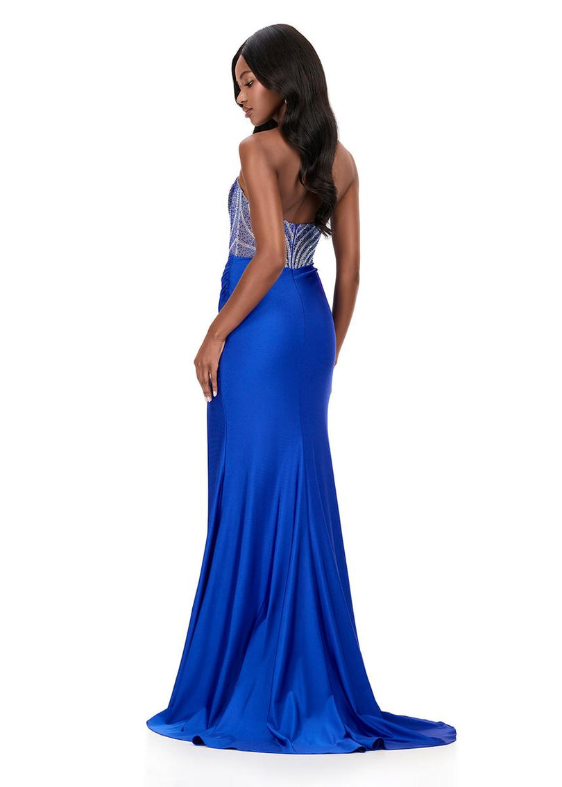 ASHLEYlauren Strapless Ice Queen Prom Dress 12197