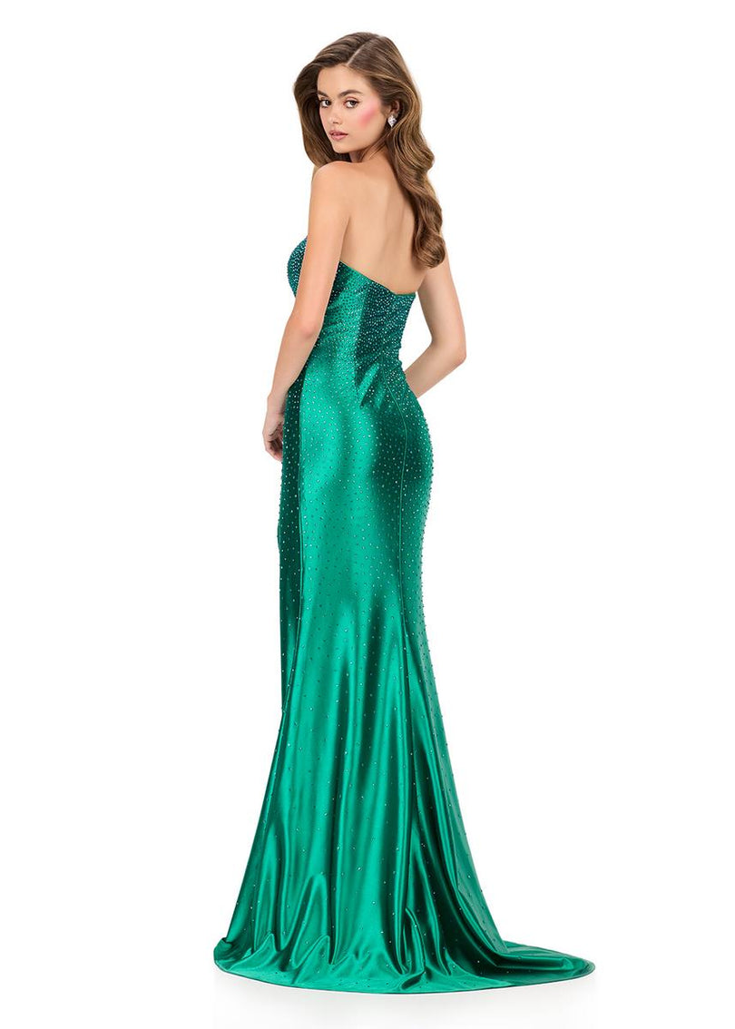 prom dresses less than 200 ASHLEYlauren Simple Hot Stone Jersey Prom Dress 12200