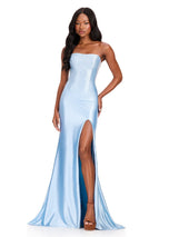 ASHLEYlauren Simple Hot Stone Jersey Prom Dress 12200
