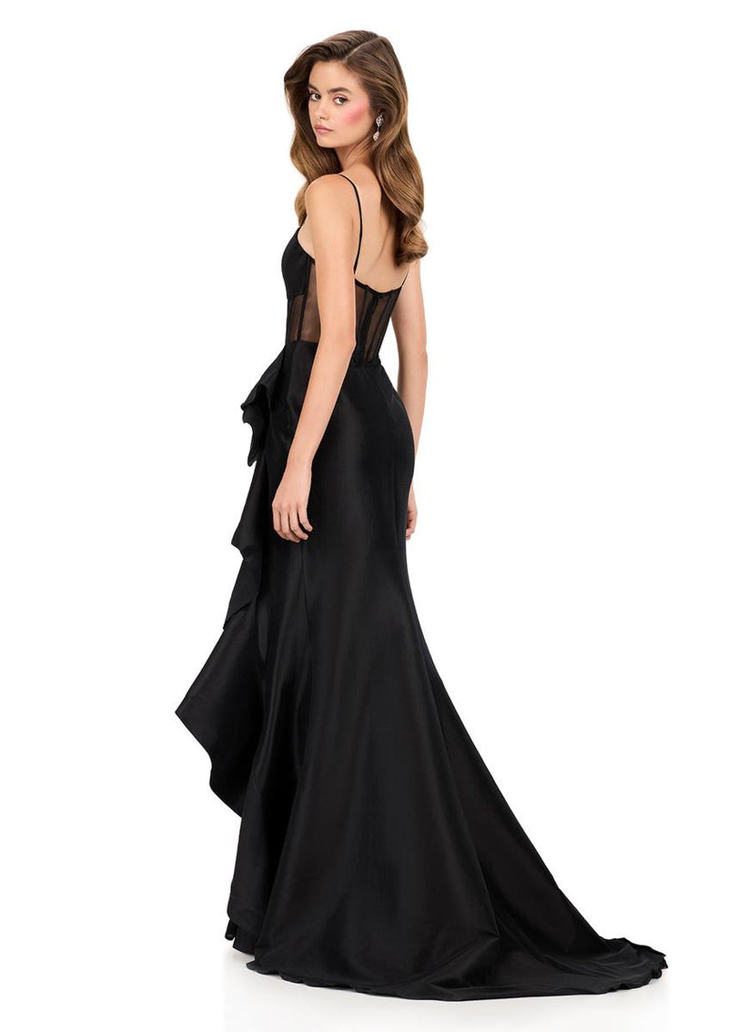 ASHLEYlauren Illusion Corset Prom Dress 12213