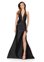 ASHLEYlauren Halter Mikado Prom Dress 12214