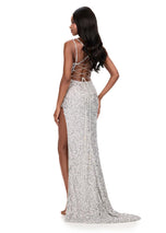ASHLEYlauren Fitted Open Back Prom Dress 12217