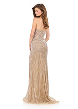 ASHLEYlauren Beaded Sweetheart Neck Fitted Prom Dress 12229