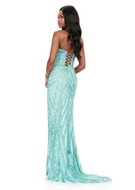 ASHLEYlauren Sequin Lace-up Back Prom Dress 12230 - B