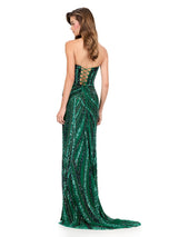 ASHLEYlauren Sequin Lace-up Back Prom Dress 12230 - B