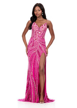 ASHLEYlauren Sequin Lace-up Back Prom Dress 12230 - B