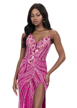 ASHLEYlauren Sequin Lace-up Back Prom Dress 12230 - B