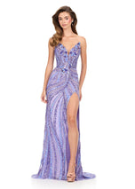 ASHLEYlauren Sequin Lace-up Back Prom Dress 12230 - B