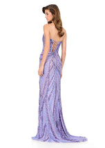 ASHLEYlauren Sequin Lace-up Back Prom Dress 12230 - B