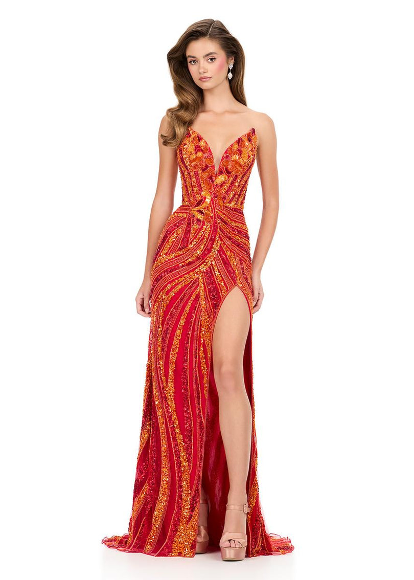 ashley lauren sequin dress Ashley Lauren 11821 - Long Sheath Dress