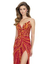 ASHLEYlauren Sequin Lace-up Back Prom Dress 12230 - B