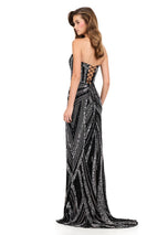 ASHLEYlauren Sequin Lace-up Back Prom Dress 12230 - B
