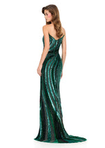 ASHLEYlauren Strapless Beaded Prom Dress 12231 - B