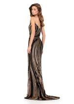 ASHLEYlauren Strapless Beaded Prom Dress 12231 - B