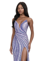 ASHLEYlauren Strapless Beaded Prom Dress 12231 - B