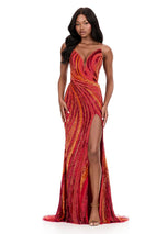 ASHLEYlauren Strapless Beaded Prom Dress 12231 - B