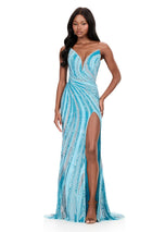 ASHLEYlauren Strapless Beaded Prom Dress 12231 - B