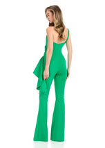 ASHLEYlauren One Shoulder Side Ruffle Jumpsuit 12233