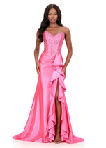 ASHLEYlauren Tight Jersey Prom Dress 12240