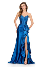 ASHLEYlauren Tight Jersey Prom Dress 12240