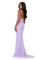 ASHLEYlauren V-Neck Open Back Prom Dress 12244