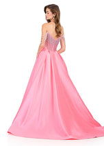 ASHLEYlauren Pearl Beaded Ball Gown 12248