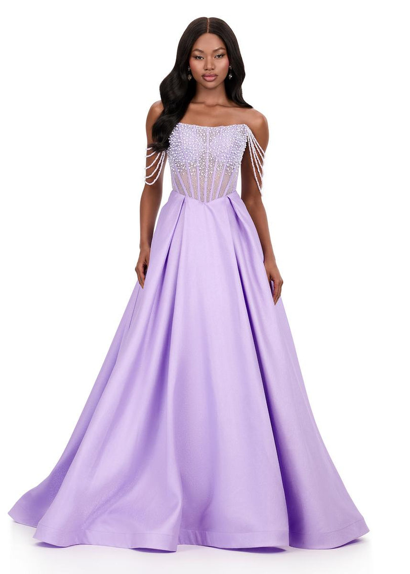 カール・アンド・ザ・パッションズ　（test press） ASHLEYlauren Pearl Beaded Ball Gown 12248