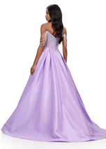 ASHLEYlauren Pearl Beaded Ball Gown 12248