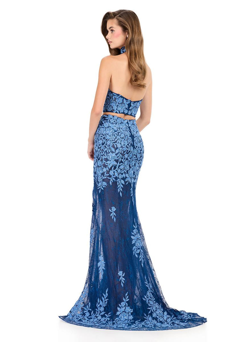 ASHLEYlauren Two Piece Lace Fitted Gown 12254