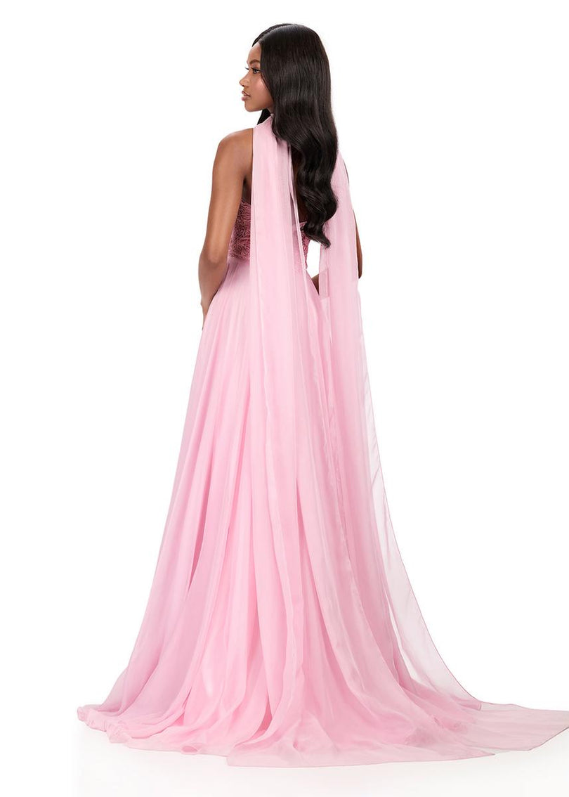 ASHLEYlauren Empire Waist Prom Dress 12258 ASHLEYlauren Empire Waist Prom Dress 12258
