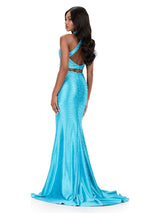 ASHLEYlauren Two Piece Jersey Prom Dress 12261