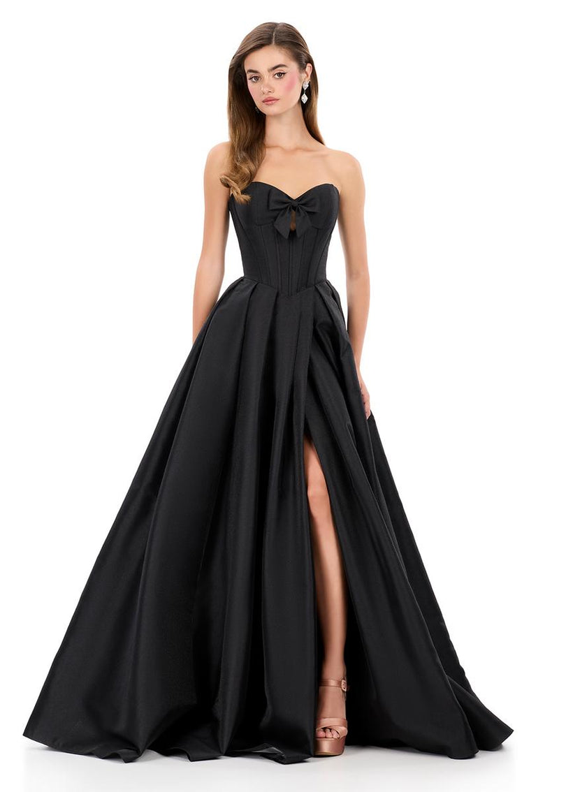 ASHLEYlauren Mikado Corset Ball Gown Dress 12264