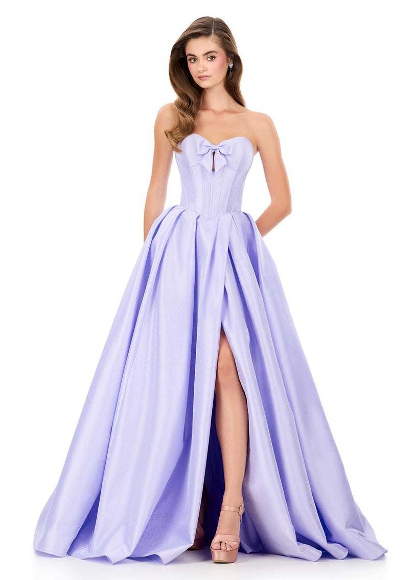 ASHLEYlauren Mikado Corset Ball Gown Dress 12264