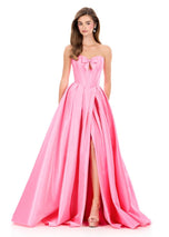 ASHLEYlauren Mikado Corset Ball Gown Dress 12264