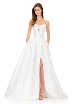 ASHLEYlauren Mikado Corset Ball Gown Dress 12264