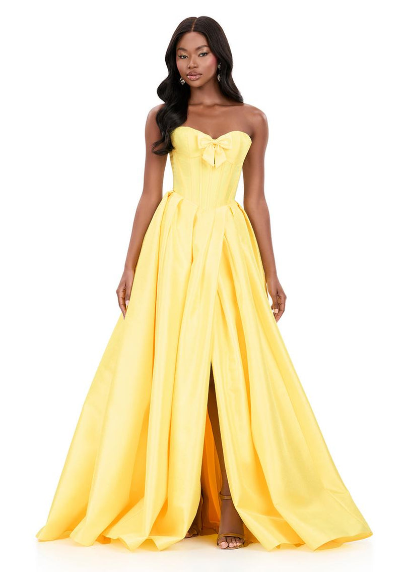 ASHLEYlauren Mikado Corset Ball Gown Dress 12264