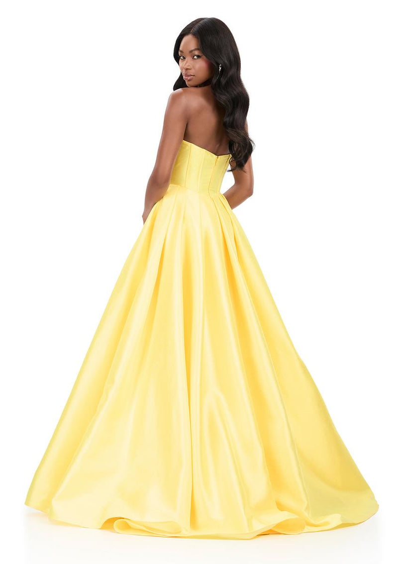 ASHLEYlauren Mikado Corset Ball Gown Dress 12264