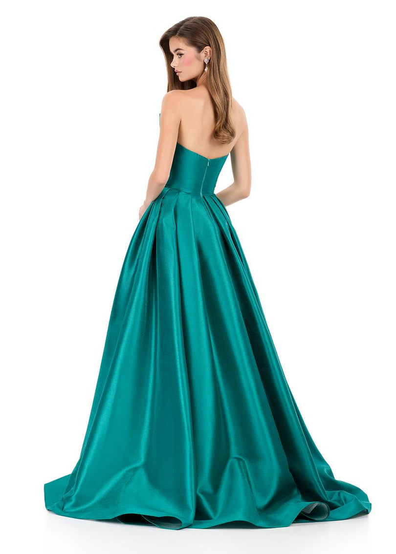 ASHLEYlauren Bow Mikado Ball Gown Prom Dress 12265