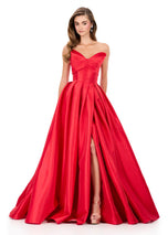 ASHLEYlauren Bow Mikado Ball Gown Prom Dress 12265