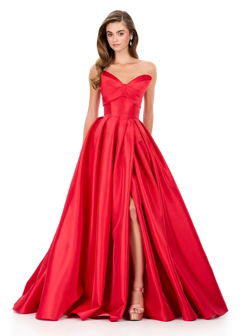 ASHLEYlauren Bow Mikado Ball Gown Prom Dress 12265