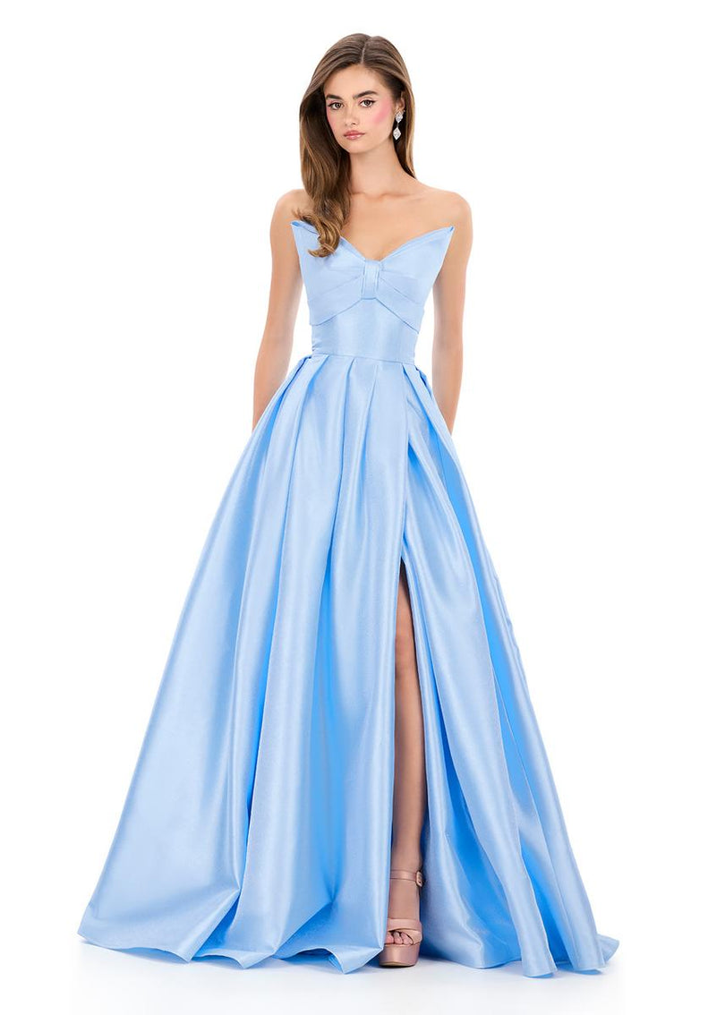 ASHLEYlauren Bow Mikado Ball Gown Prom Dress 12265