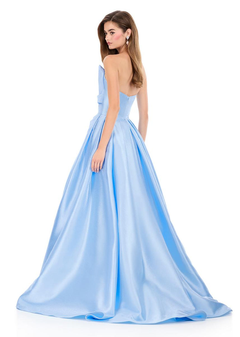 ASHLEYlauren Bow Mikado Ball Gown Prom Dress 12265