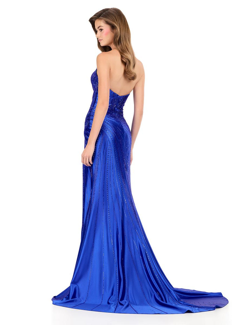 ASHLEYlauren Strapless Embellished Prom Dress 12267