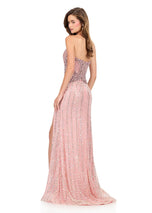 ASHLEYlauren Beaded Glam Prom Dress 12273