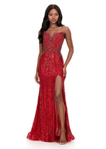 ASHLEYlauren Beaded Glam Prom Dress 12273