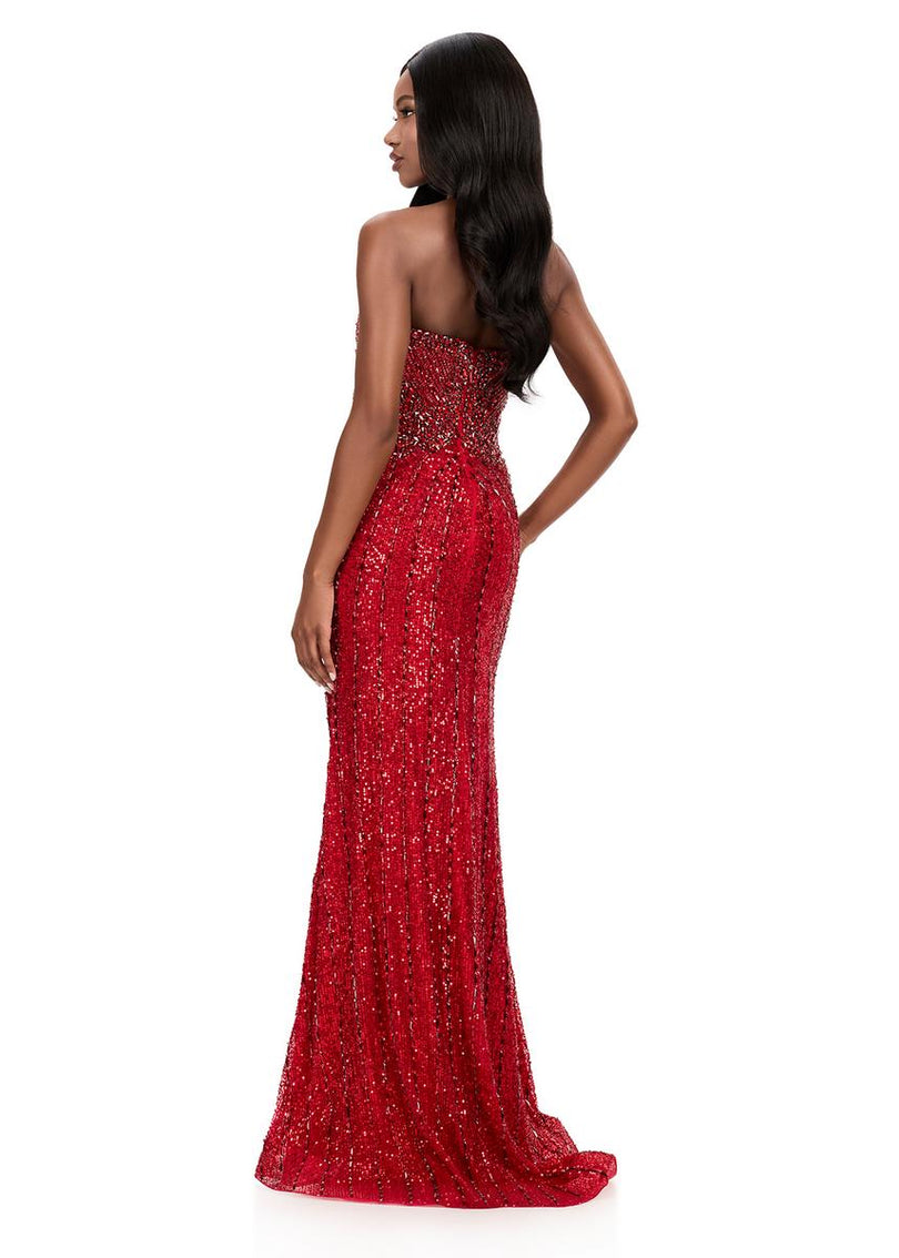 ASHLEYlauren Beaded Glam Prom Dress 12273