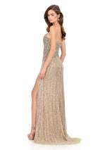ASHLEYlauren Beaded Glam Prom Dress 12273
